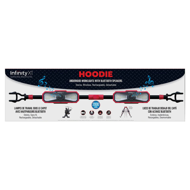 Hoodie - Under Hood Work Light with Bluetooth Speakers