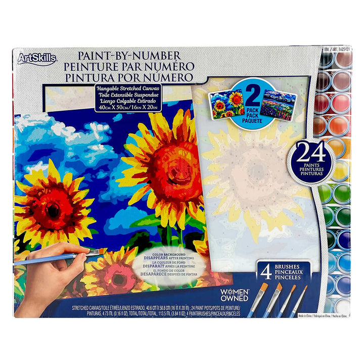 ArtSkills Paint by Number for Adults, 2 Canvas