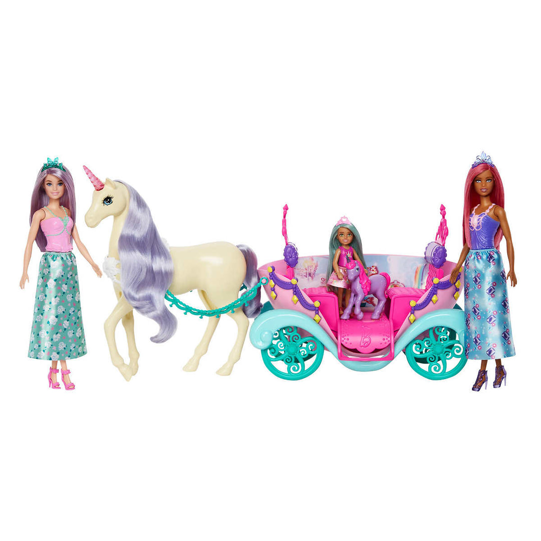 Barbie - Poupées et carrosse Dreamtopia