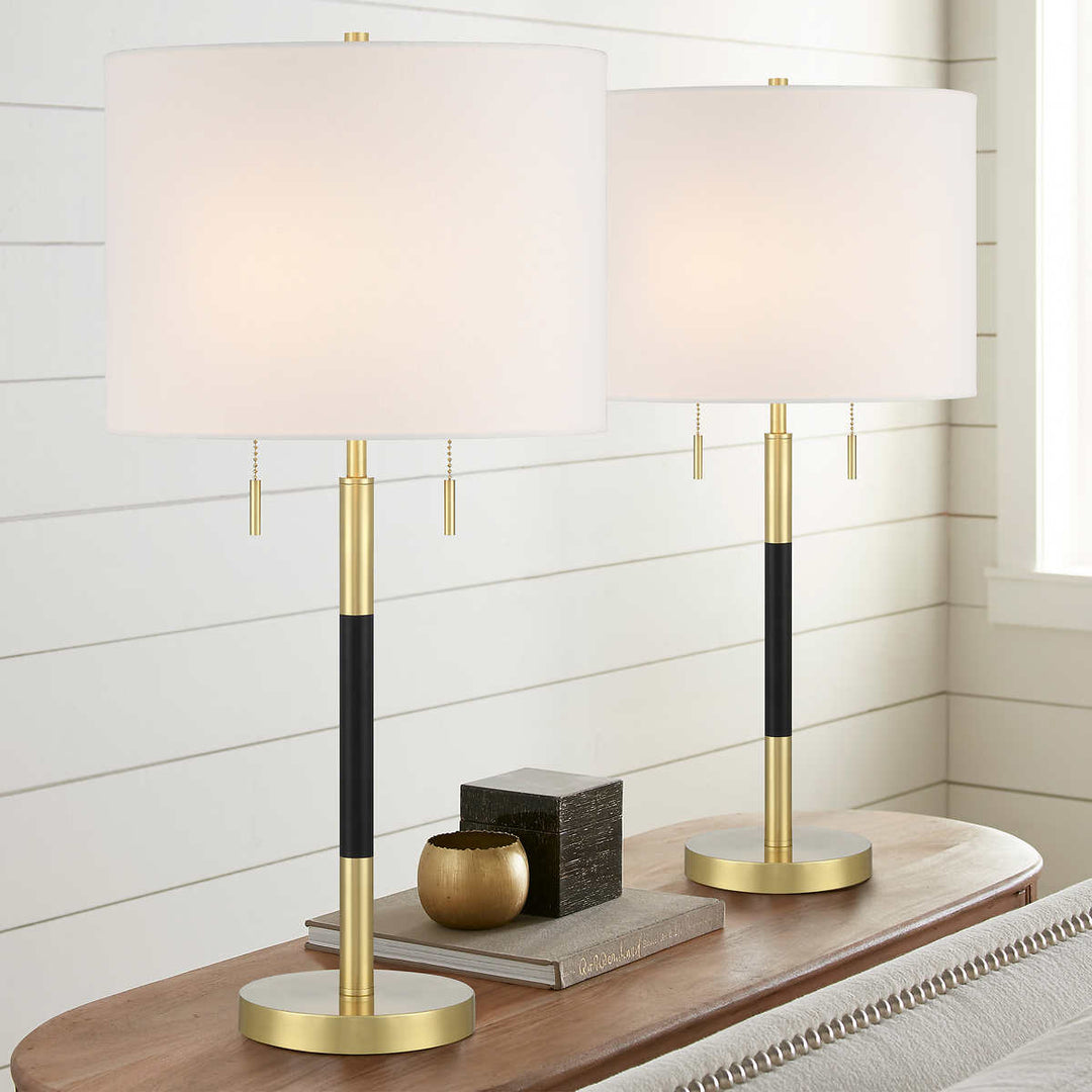 Bridgeport Designs - Set of 2 Floor Lamps with Double Pull Chain