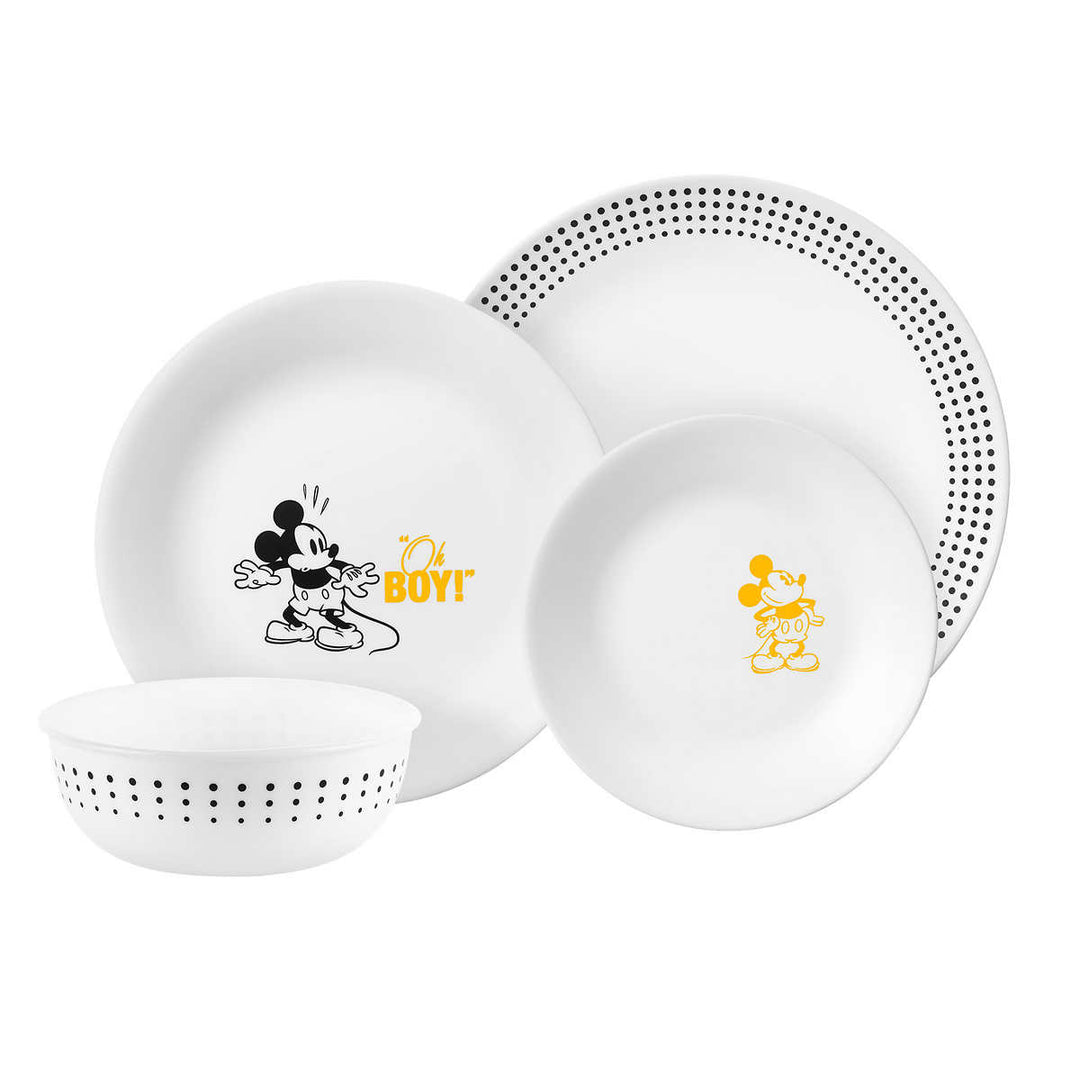 Corelle 16-Piece Dinnerware Set, Mickey Mouse