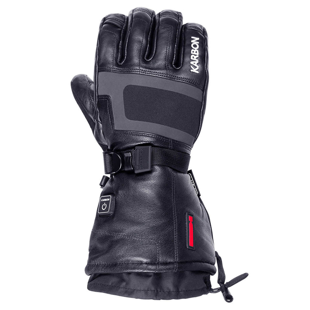 Karbon Heated Ski Gloves Goatskin Leather with Lithium-Polymer