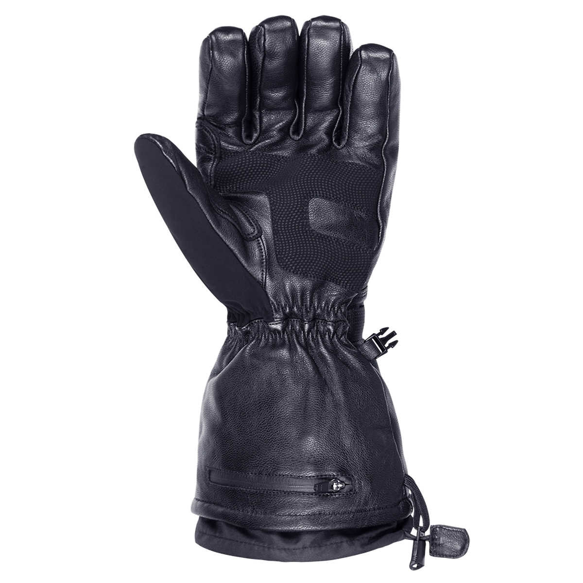 Gants Chauffants Rechargeables BERTSCHAT - Cuir De Chèvre, étanches, Tactiles, 3 Niveaux Chaleur, Autonomie Jusqu'à 8h - Pour Vélo, Ski, Randonnée