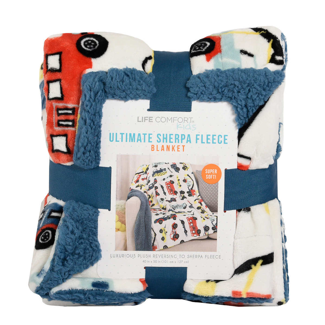 Life Comfort Ultimate Sherpa Fleece Blanket for Kids