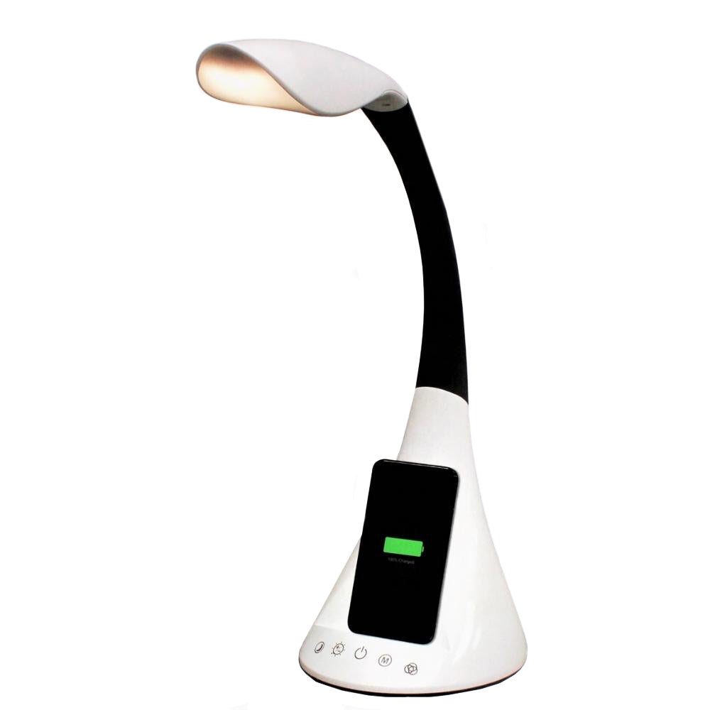 UltraBrite - Lampe de bureau à DEL de style moderne avec chargement sans fil