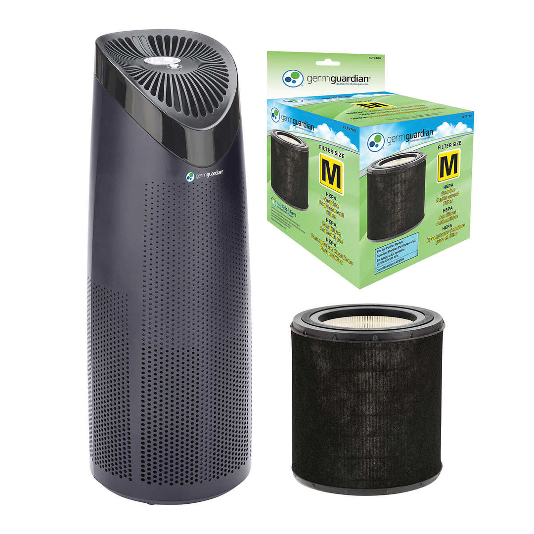 GermGuardian 4-in-1 Air Purifier with Replacement HEPA Filter, UVC Lamp