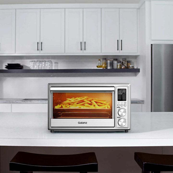 Galanz - Digital toaster oven for 6 slices, hot air, stainless steel
