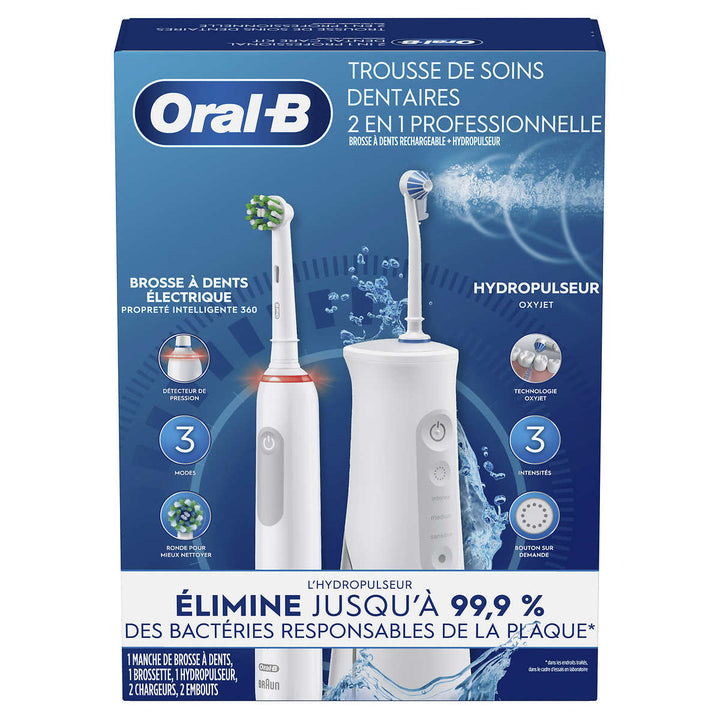Oral-B 2-in-1 Professional Dental Care Set, Water Flosser and Toothbrush 