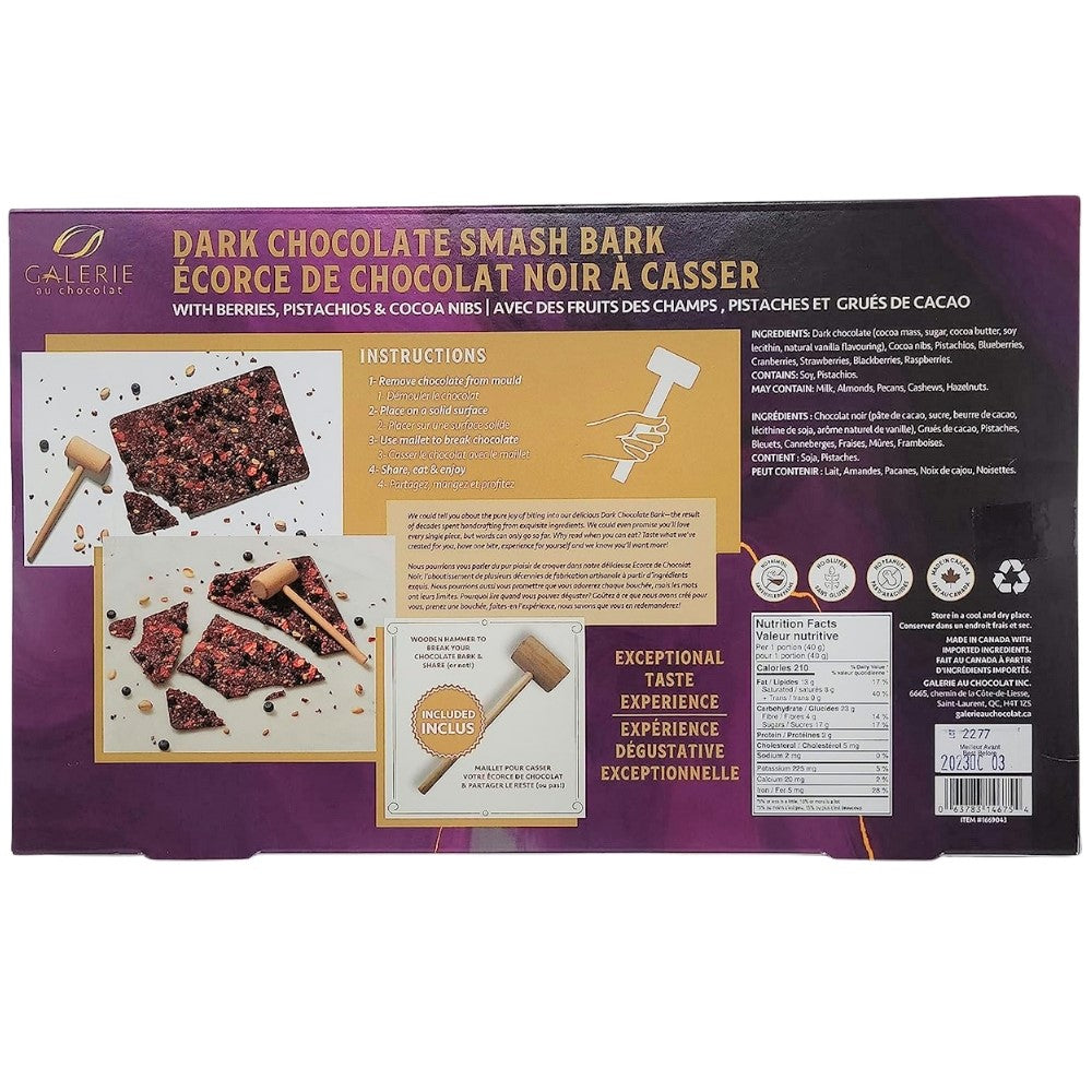 Chocolate Gallery - Dark Chocolate Smash Bark with a Hammer