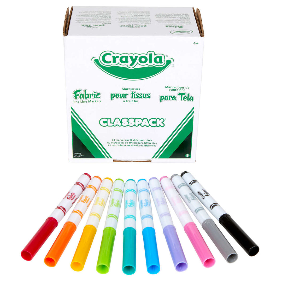 Crayola - Classpack Set - Fabric Markers, 80 Pack