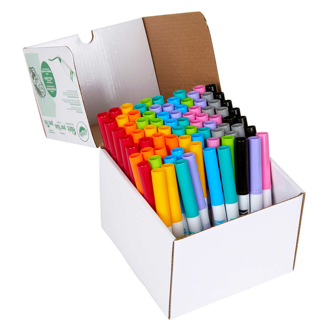 Crayola - Ensemble classpack - Marqueurs pour tissus, paquet de 80