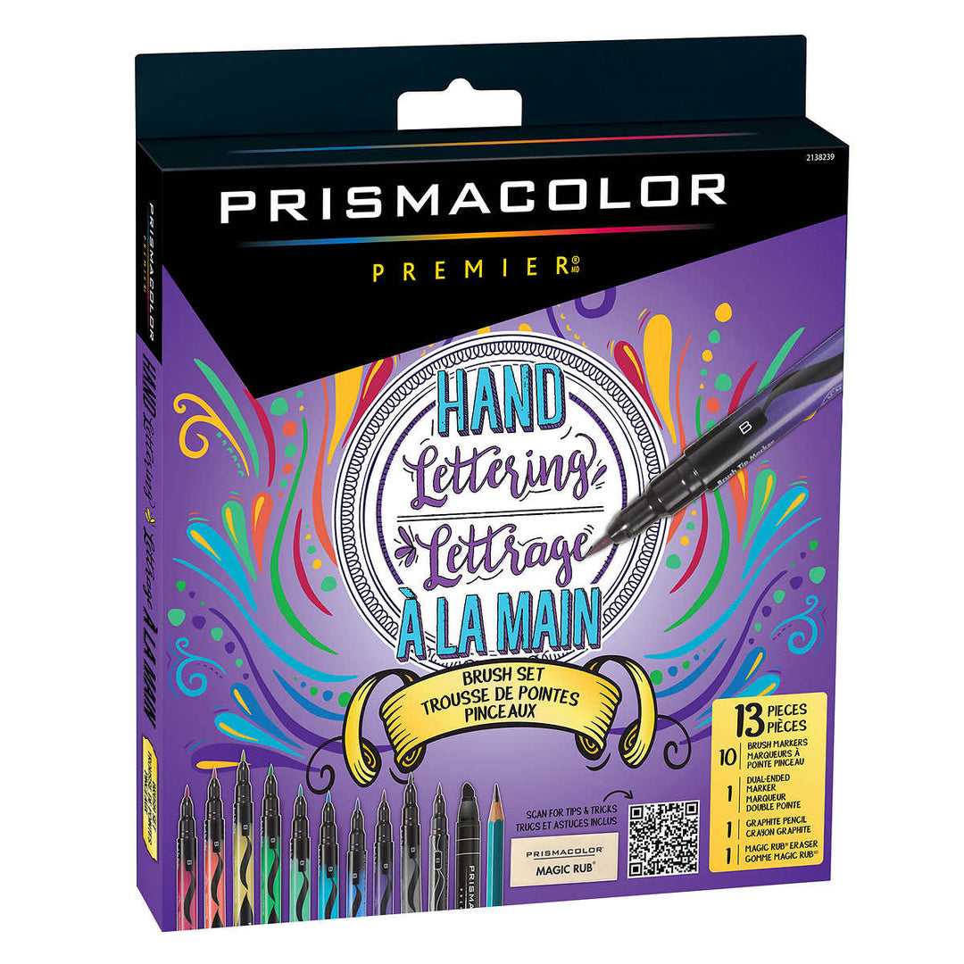 Prismacolor - Ensemble de pinceaux et marqueurs de lettrage, 13 pièces