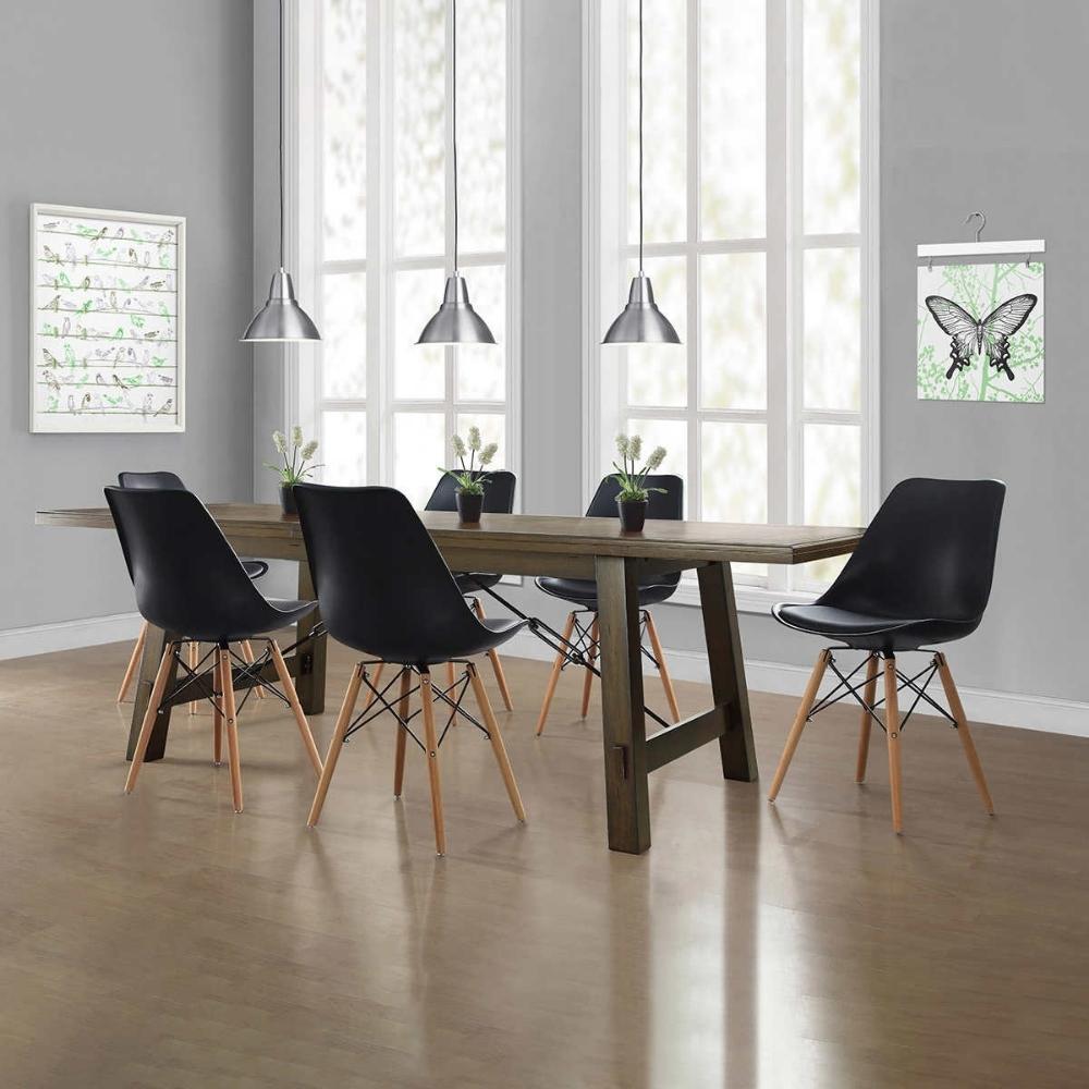 Eiffel - Ensemble de 2 chaises d'appoint capitonnées en cuir