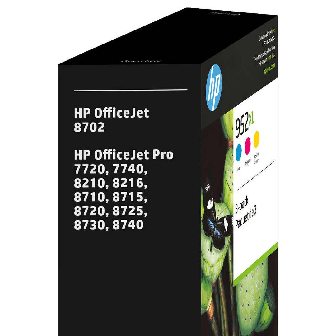 HP - Tri-color ink cartridge (N9K30BN) - set of 3 - 952XL 