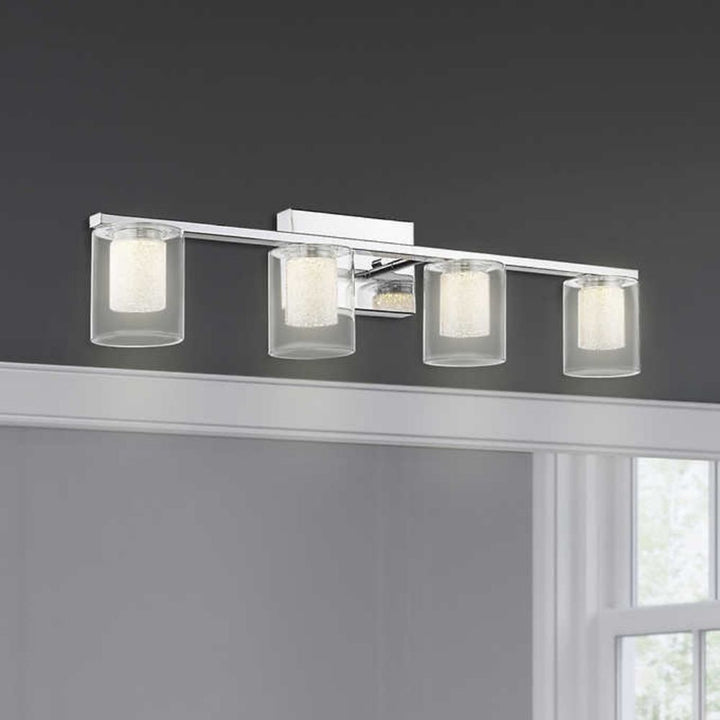 Avery - Luminaire de meuble-lavabo à 4 lumières DEL en chrome