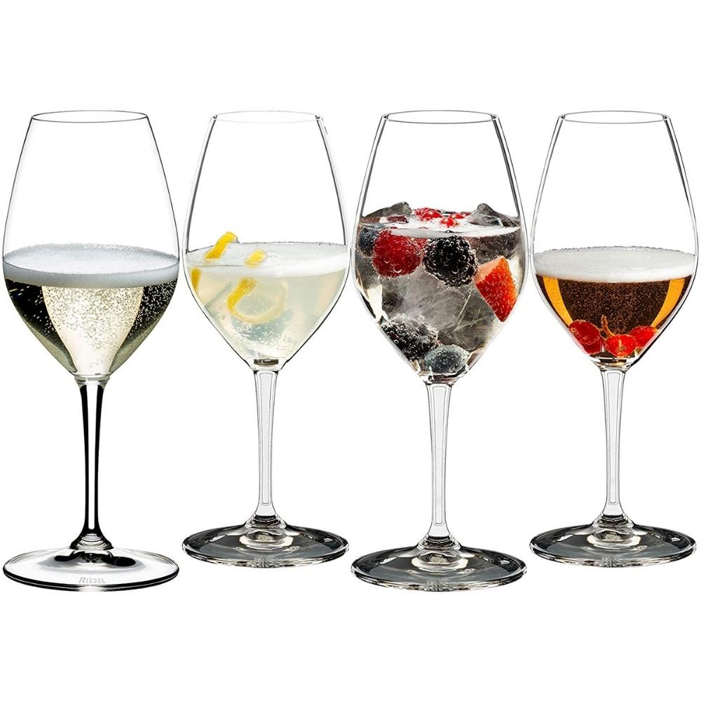 Riedel - Ensemble de 4 verres à champagne transparents