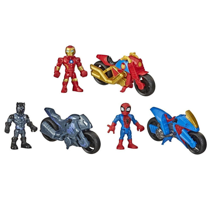 Marvel - Super Hero Adventures - Set of 3 superheroes on motorcycles