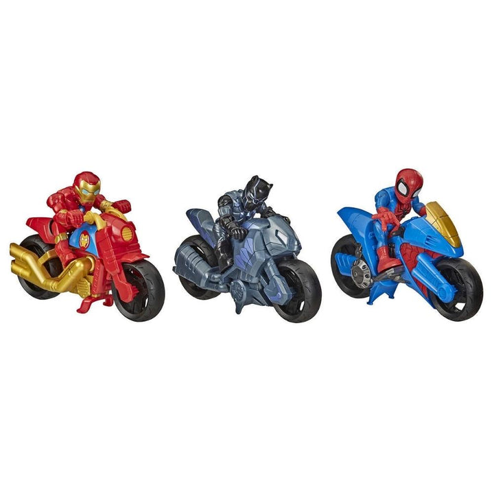 Marvel - Super Hero Adventures - Set of 3 superheroes on motorcycles