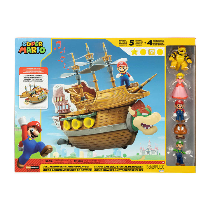 Jakks Pacific - Super Mario Bowser Deluxe Airship Set with 5 Figures