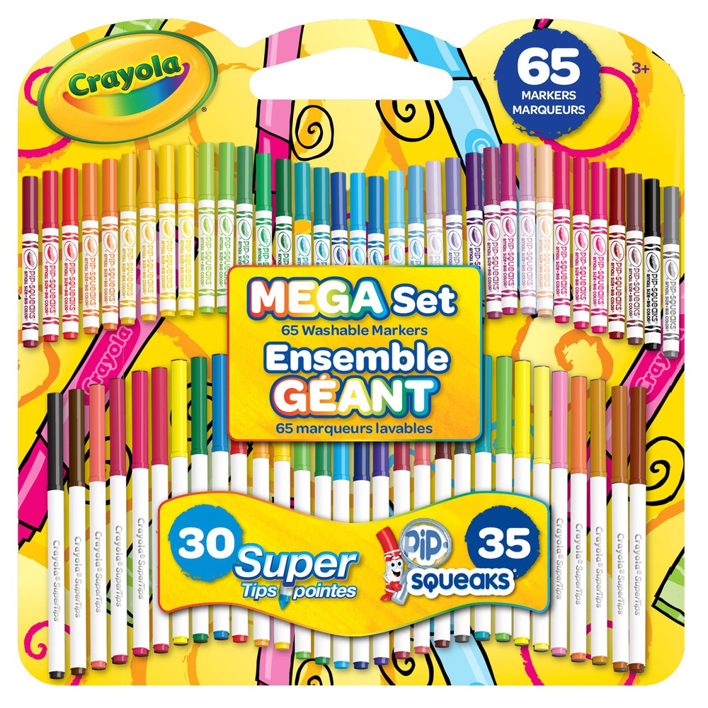 Crayola - Ensemble de marqueurs Madness - 65 pièces