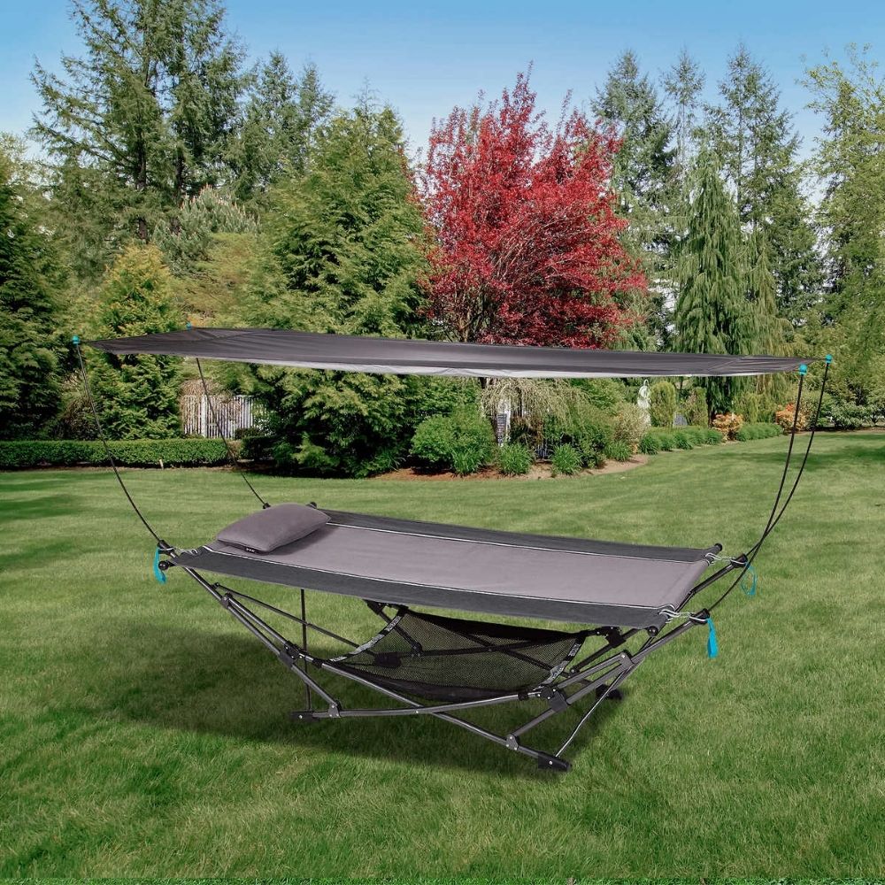 Mac Sports Folding hammock with removable sun canopy CHAP Aubaines