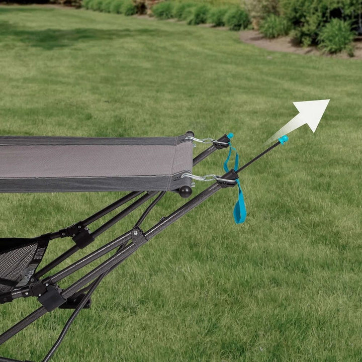 Mac Sports - Folding hammock with removable sun canopy