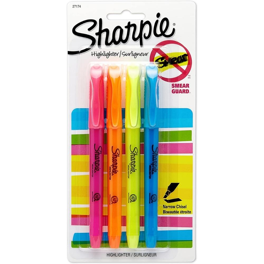 Sharpie - Surligneur de poche à pointe étroite, matériau cardé, encre fluorescente, Accent 27174