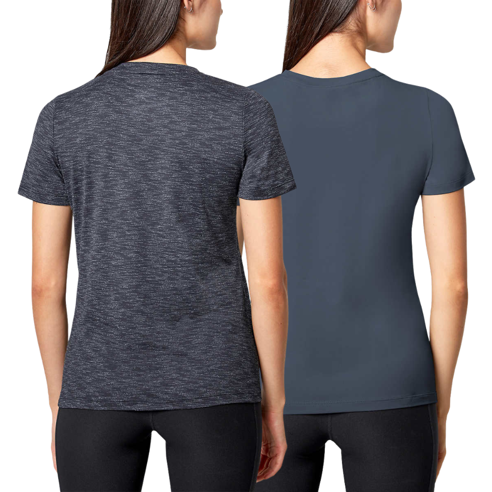 Mondetta – Ensemble de t-shirts sport pour femme, paquet de 2