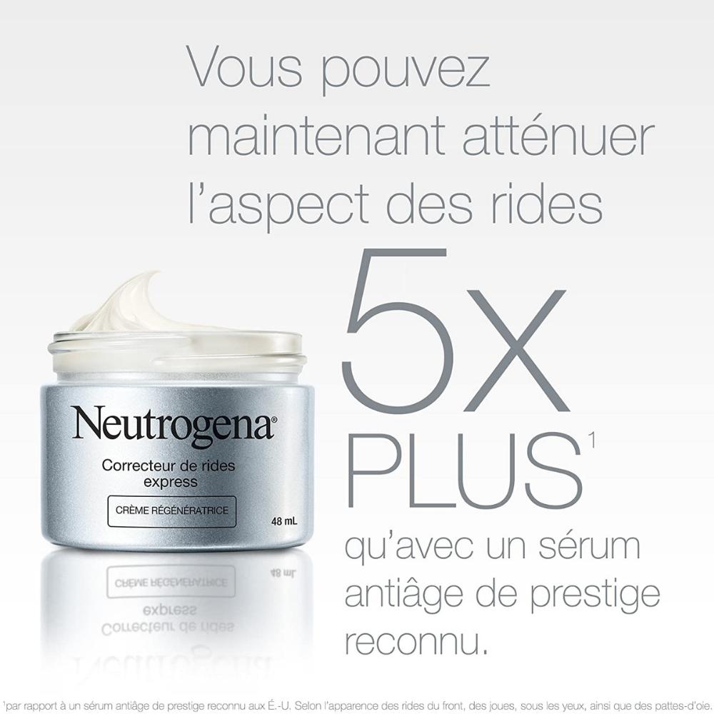 Neutrogena Anti-Aging Retinol Cream for Face and Eyes, Fast Moisturizing Wrinkle Care, 2 x 48ml 