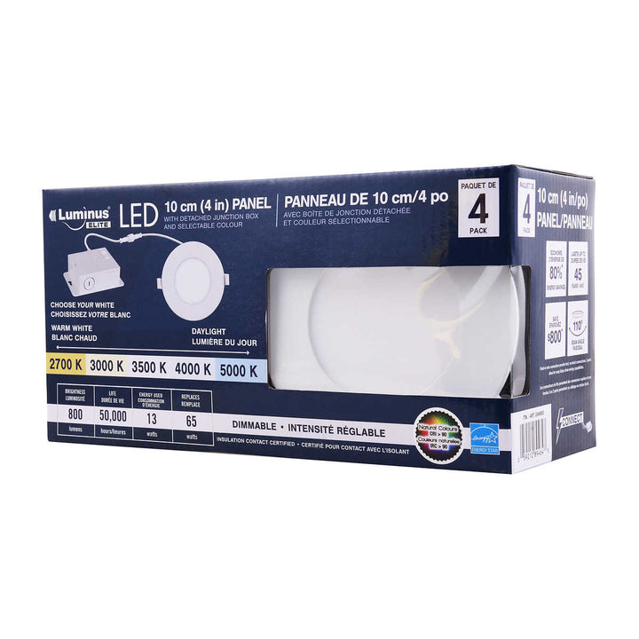 Luminus - Set of 4 LED panel with selectable color of 4 in.