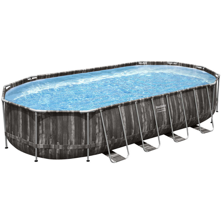 Bestway - Power Steel Oval Above Ground Pool with Solar Heater