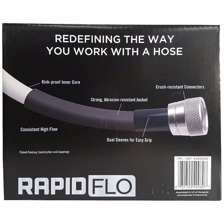 Rapid Flo Lightweight Heavy-Duty Kink Resistant Garden Hose with Flow