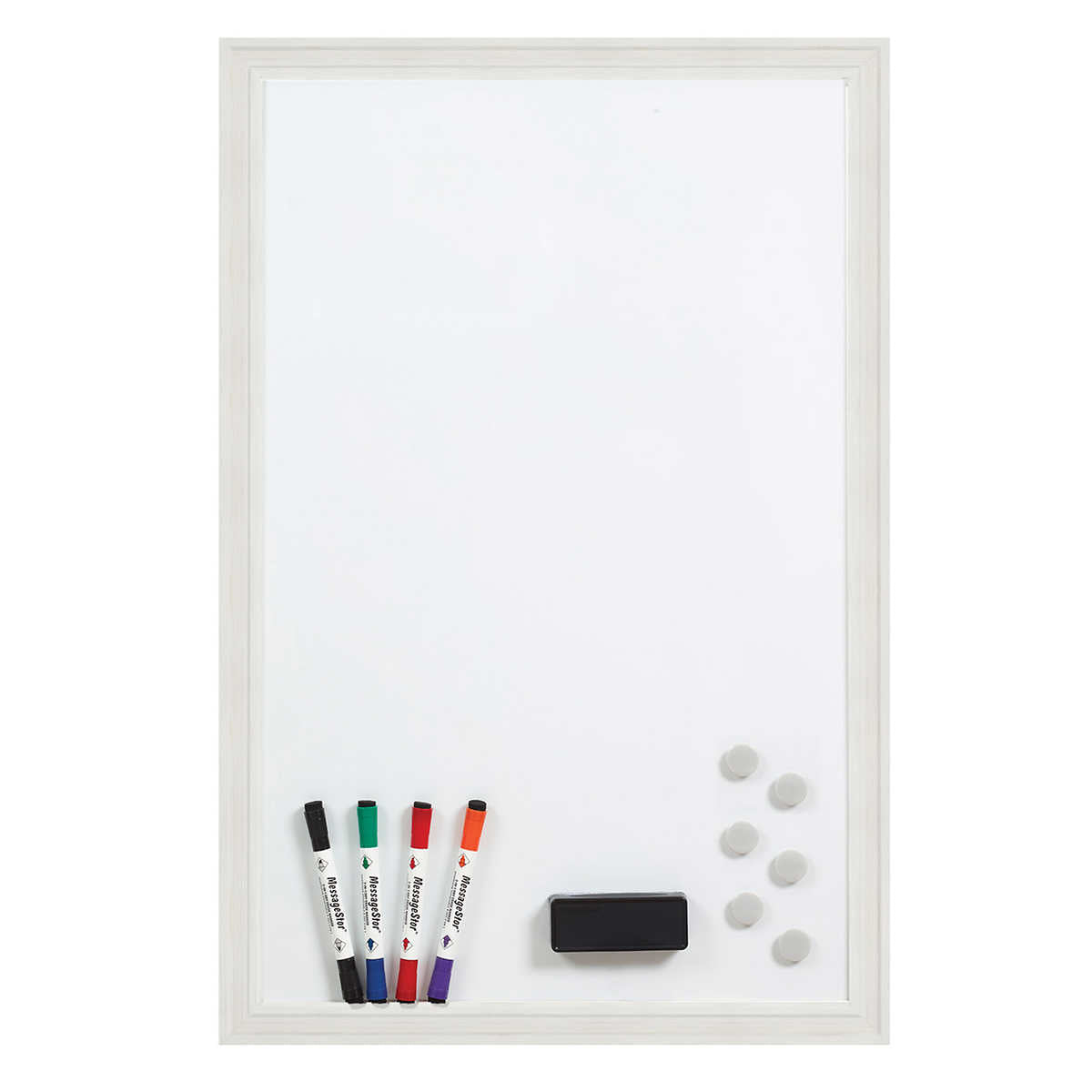 MessageStor Dry Erase Board with Accessories, 24" x 36