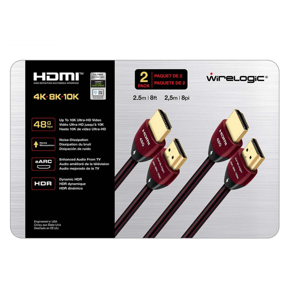 Wirelogic - Set of 2 HDMI 8ft 48GB