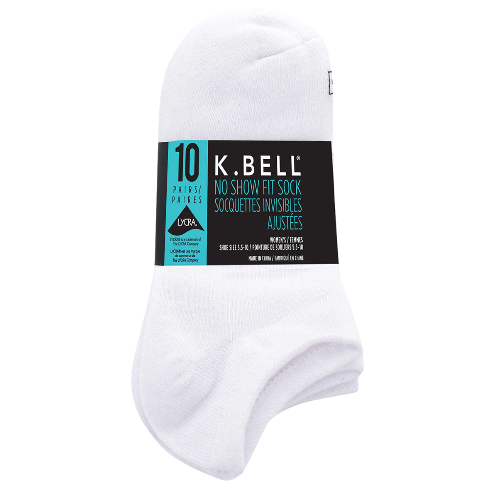 K.Bell - Chaussettes invisibles, paquet de 10