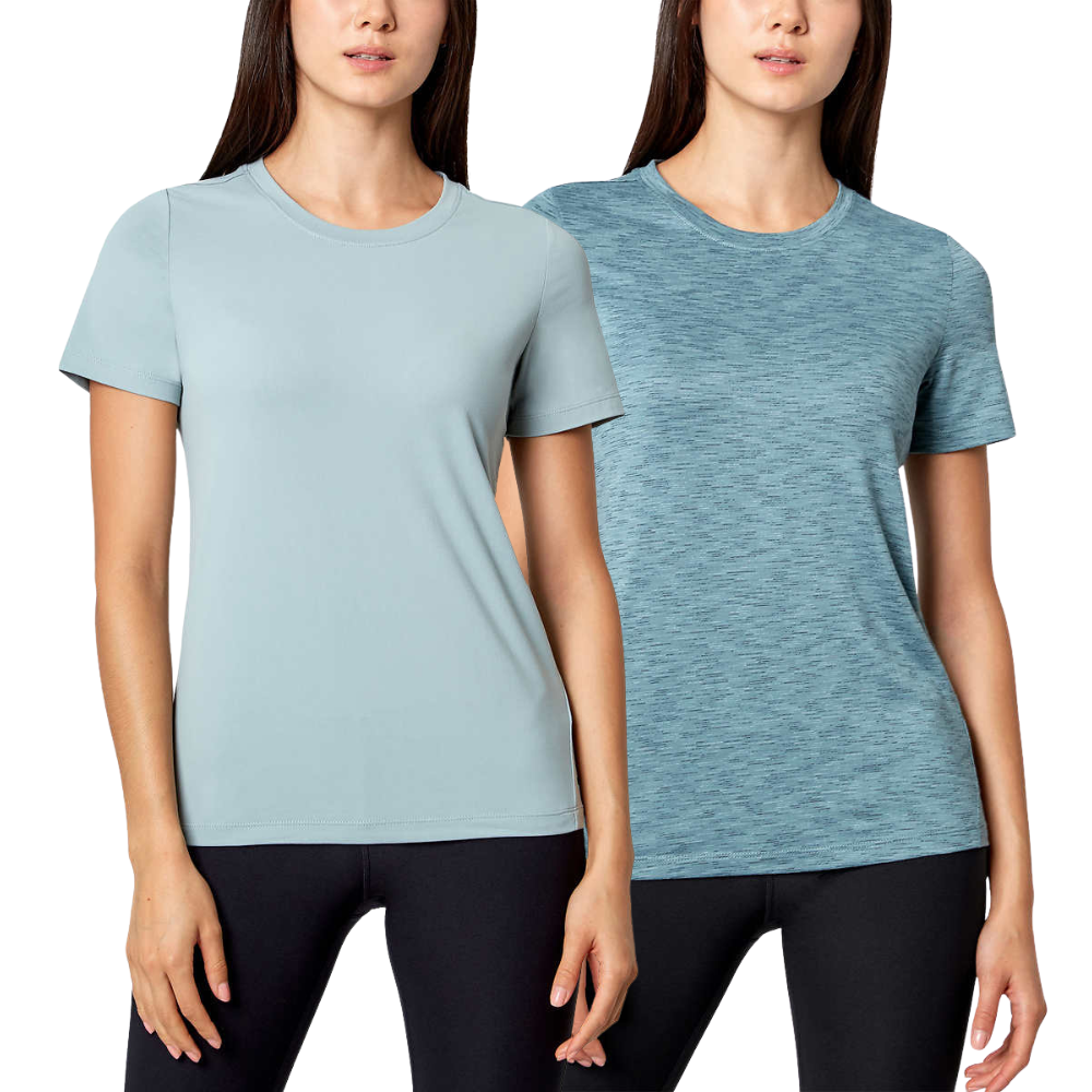 Mondetta – Ensemble de t-shirts sport pour femme, paquet de 2
