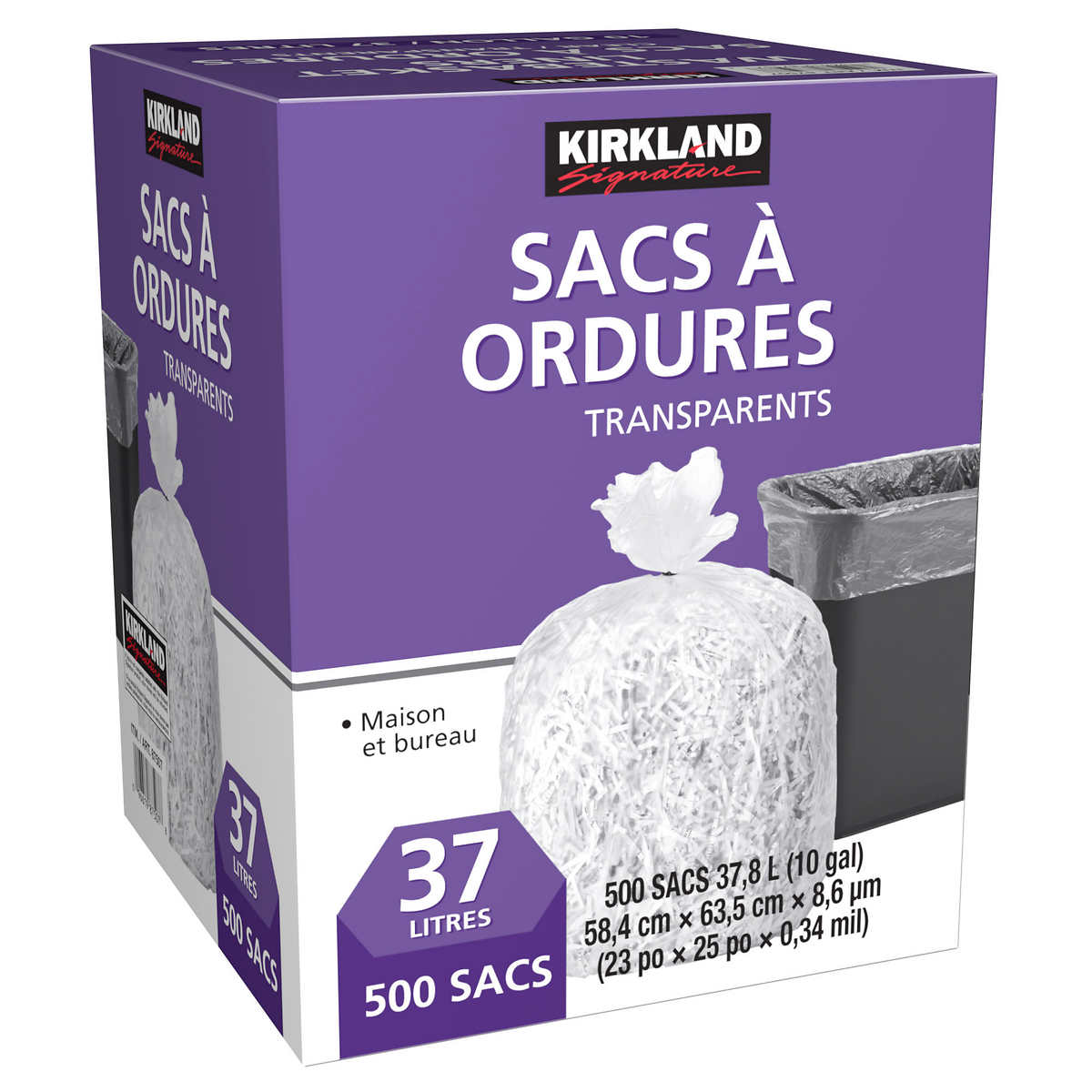 Sac Poubelle 40 Litres Kirkland Signature Flex-Tech 33-Gallon