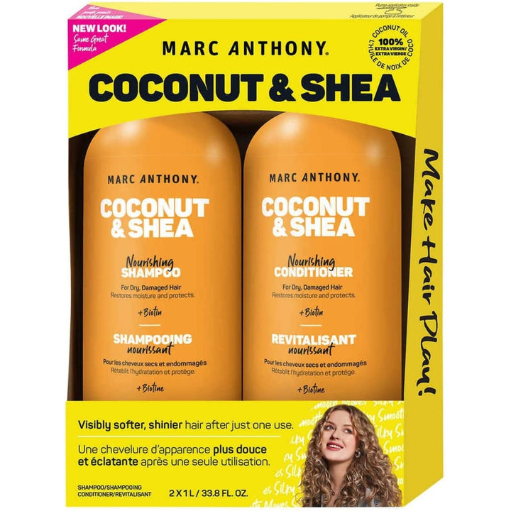 Marc Anthony - Shampoing et revitalisant huile de noix de coco et beurre de karité