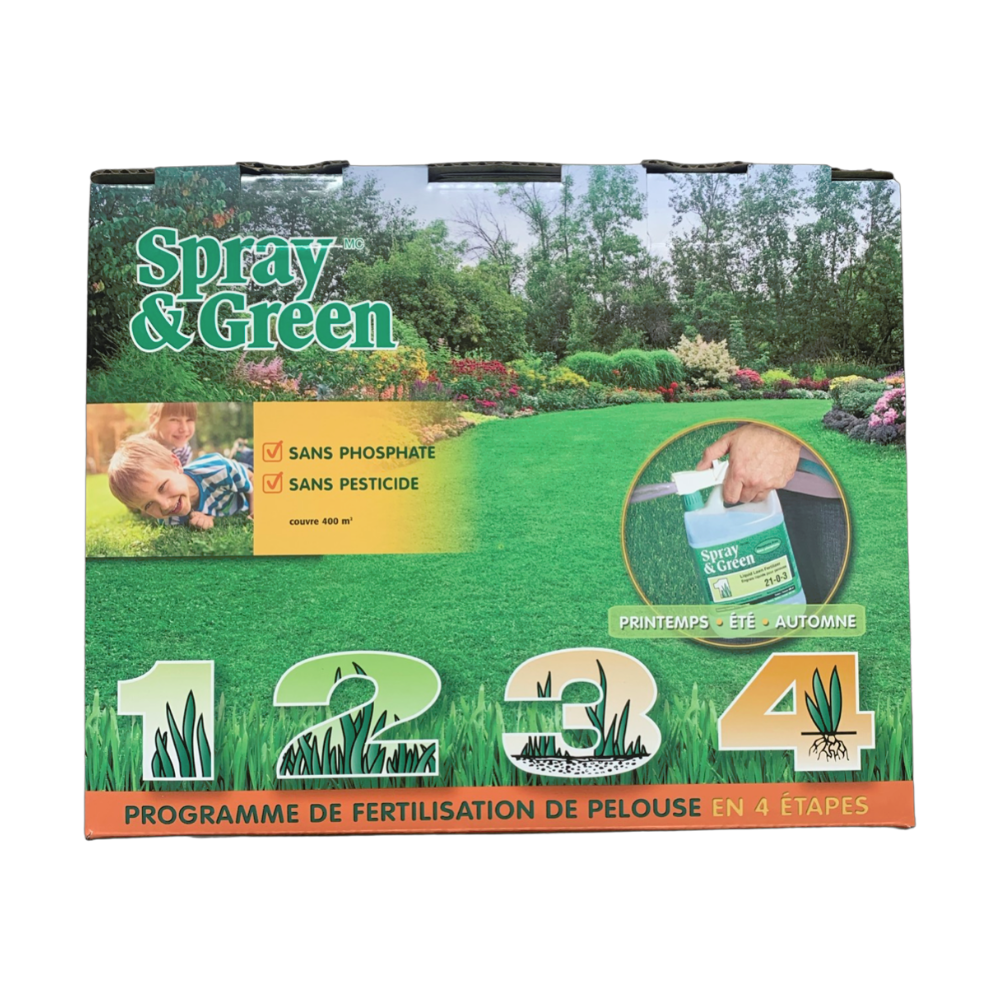 SPRAY &amp; GREEN - Lawn fertilization program in 4 steps