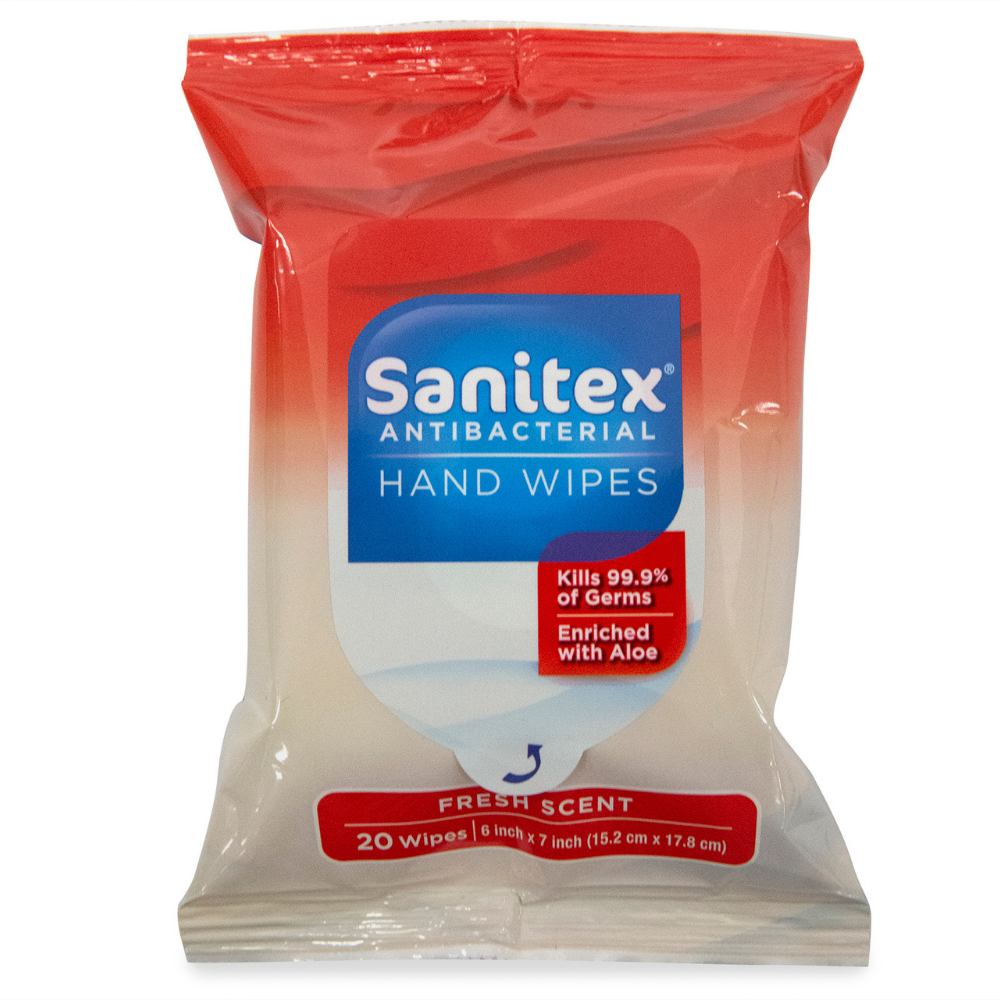 Sanitex - Lingettes nettoyantes antibactériennes parfum frais 18 x 20 paquets