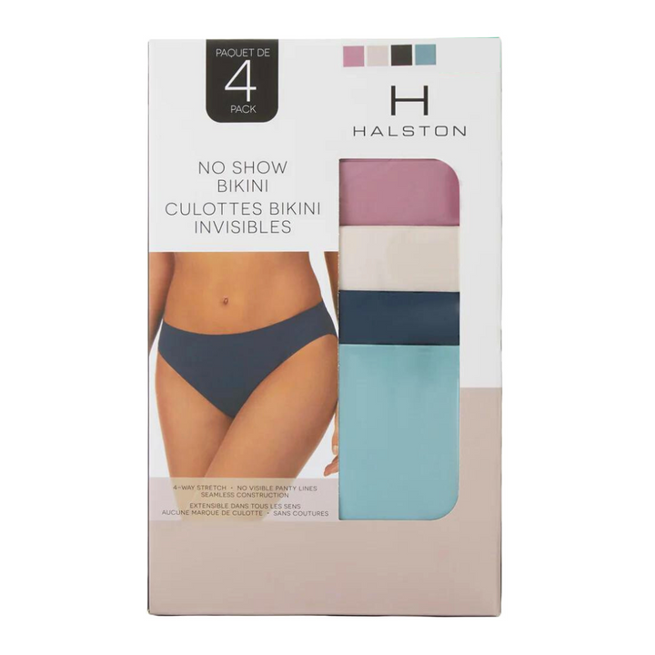Halston – Culottes bikini invisibles, paquet de 4