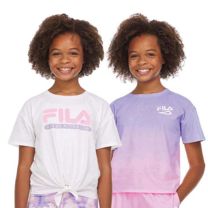 FILA - Kids' Short Sleeve Shirt, 2-Pack